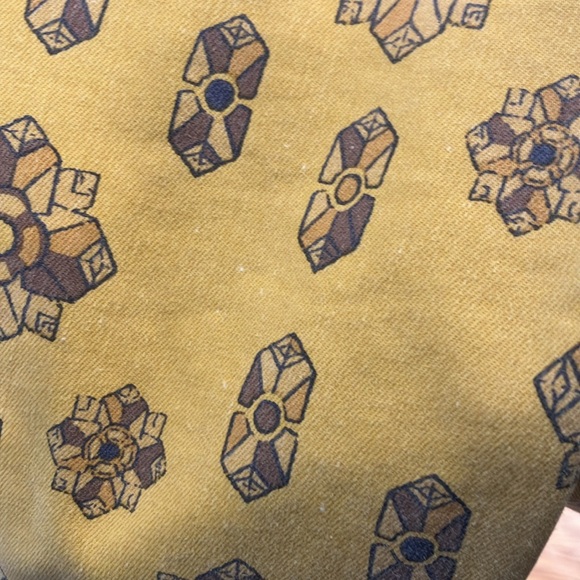 We the Free Geometric Flare Bell Bottom Retro Boho Jeans Mustard Yellow Sz 31 - Picture 14 of 16